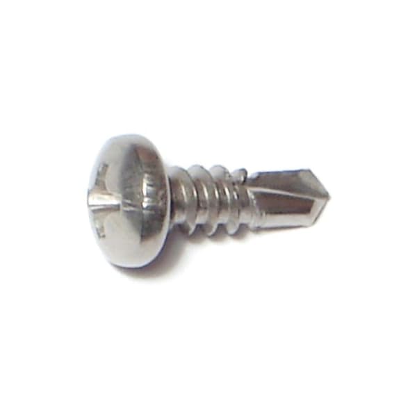 Midwest Fastener Self-Drilling Screw, #8 x 1/2 in, Zinc Plated Stainless Steel Pan Head Phillips Drive, 100 PK 09832 - main